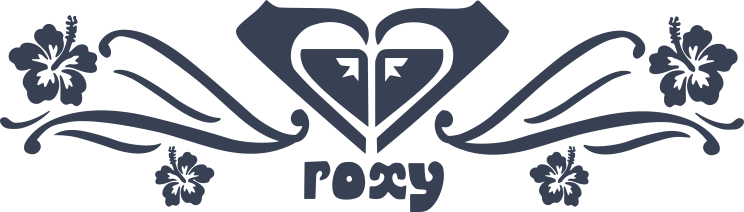 Roxy And Hibiscus Flowers Border Sticker