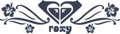 Roxy And Hibiscus Flowers Border Sticker