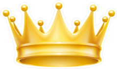Royal Attribute Golden Crown Sticker