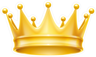 Royal Attribute Golden Crown Sticker