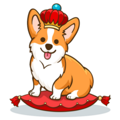 Royalty Corgi Crown Sticker