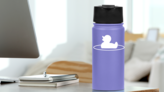 Rubber Duckling Duck Sticker on a Water Bottle (New) example