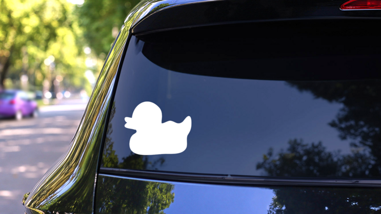 Rubber Ducky Duck Sticker on a Rear Car Window (New) example
