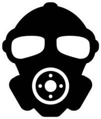 Rubber Military Respirator icon Illustration Sticker