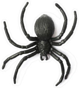 Rubber Spider Toy Sticker