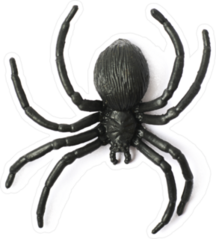 Rubber Spider Toy Sticker