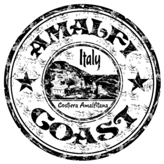 Rubber Stamp Amalfi Coast Italy Sticker
