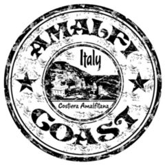 Rubber Stamp Amalfi Coast Italy Sticker