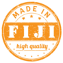 Rubber Stamp Made In Fiji, Best Quality Orange Sticker