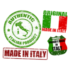 Rubber Stamp Made In Italy Illustrations Sticker
