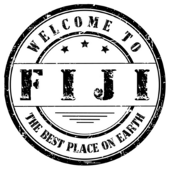 Rubber Stamp Welcome To Fiji, The Best Place On Earth Sticker