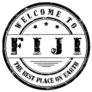 Rubber Stamp Welcome To Fiji, The Best Place On Earth Sticker