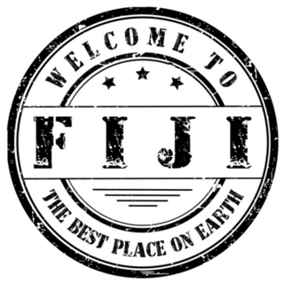 Rubber Stamp Welcome To Fiji, The Best Place On Earth Sticker