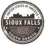Rubber Stamp With Name Of South Dakota, Sioux Falls Sticker