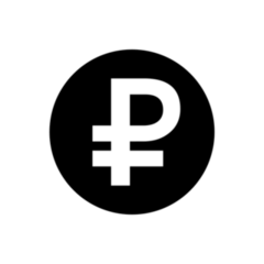 Ruble Currency Icon Sticker