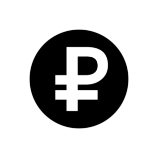 Ruble Currency Icon Sticker