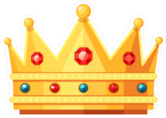 Ruby Emerald and Diamond Crown Sticker