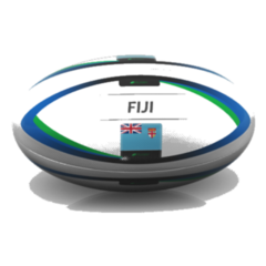 Rugby Ball Fiji Flag Sticker