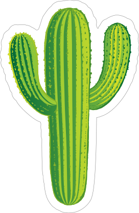 Rugged Cactus Sticker