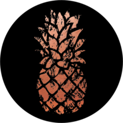 Rugged Copper Pineapple Sticker