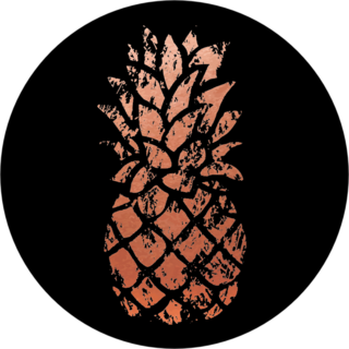 Rugged Copper Pineapple Sticker