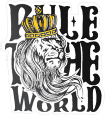 Rule the World Crown Sticker