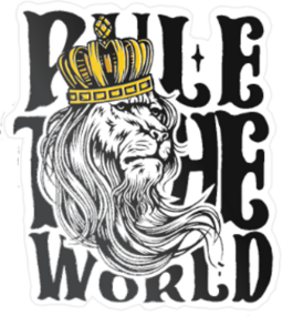 Rule the World Crown Sticker