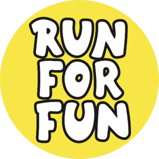 Run For Fun Hand Lettering On Yellow Sticker