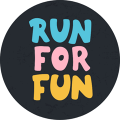 Run For Fun Hand Lettering Sport Sticker
