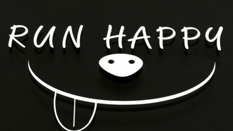 Run Happy Custom Cut-Out Stickers