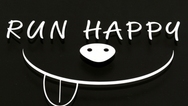 Run Happy Custom Cut-Out Stickers