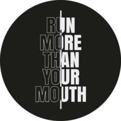 Run More Than Your Mouth Typography Running Sticker