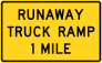 Runaway Truck Ramp 1 Mile Sticker