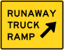 Runaway Truck Ramp Here Sticker
