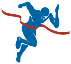 Runner Crossing Finish Tape Sticker