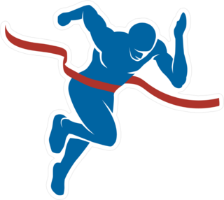 Runner Crossing Finish Tape Sticker