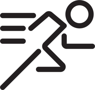 Runner With Motion Icon Sticker