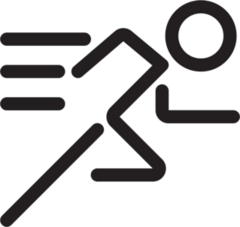 Runner With Motion Icon Sticker