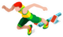 Running 100 Metres Dash Athletics Summer Games Sticker