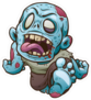 Running Baby Cartoon Zombie Sticker