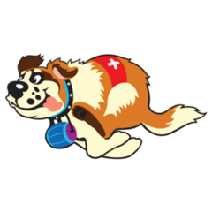 Running Bernard Sticker
