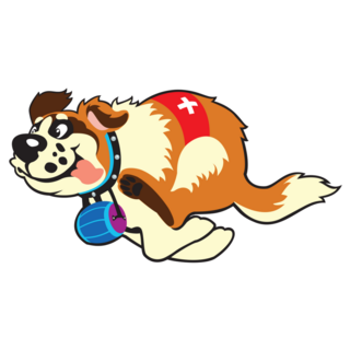 Running Bernard Sticker