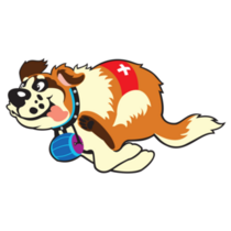 Running Bernard Sticker