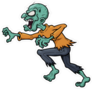 Running Cartoon Zombie Sticker