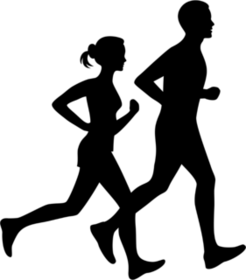 Running Couple Sticker