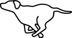 Running Dog Outline Sticker