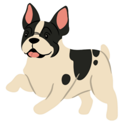 Running French Bulldog Sticker