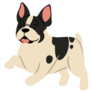 Running French Bulldog Sticker