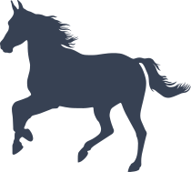 Running Horse Facing Left Sticker