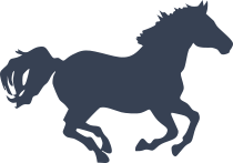 Running Horse Shape Sticker